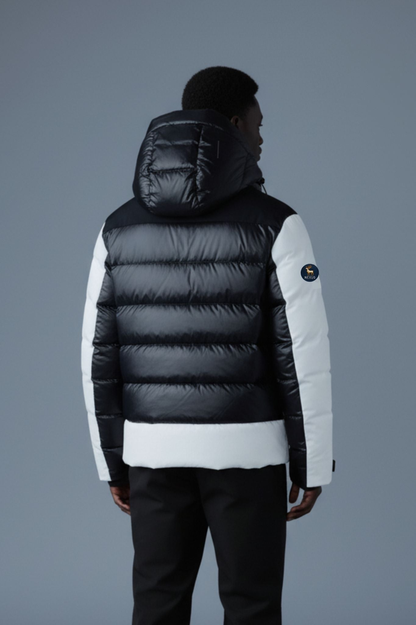 Nexus Black&White Combination Puffer Jacket