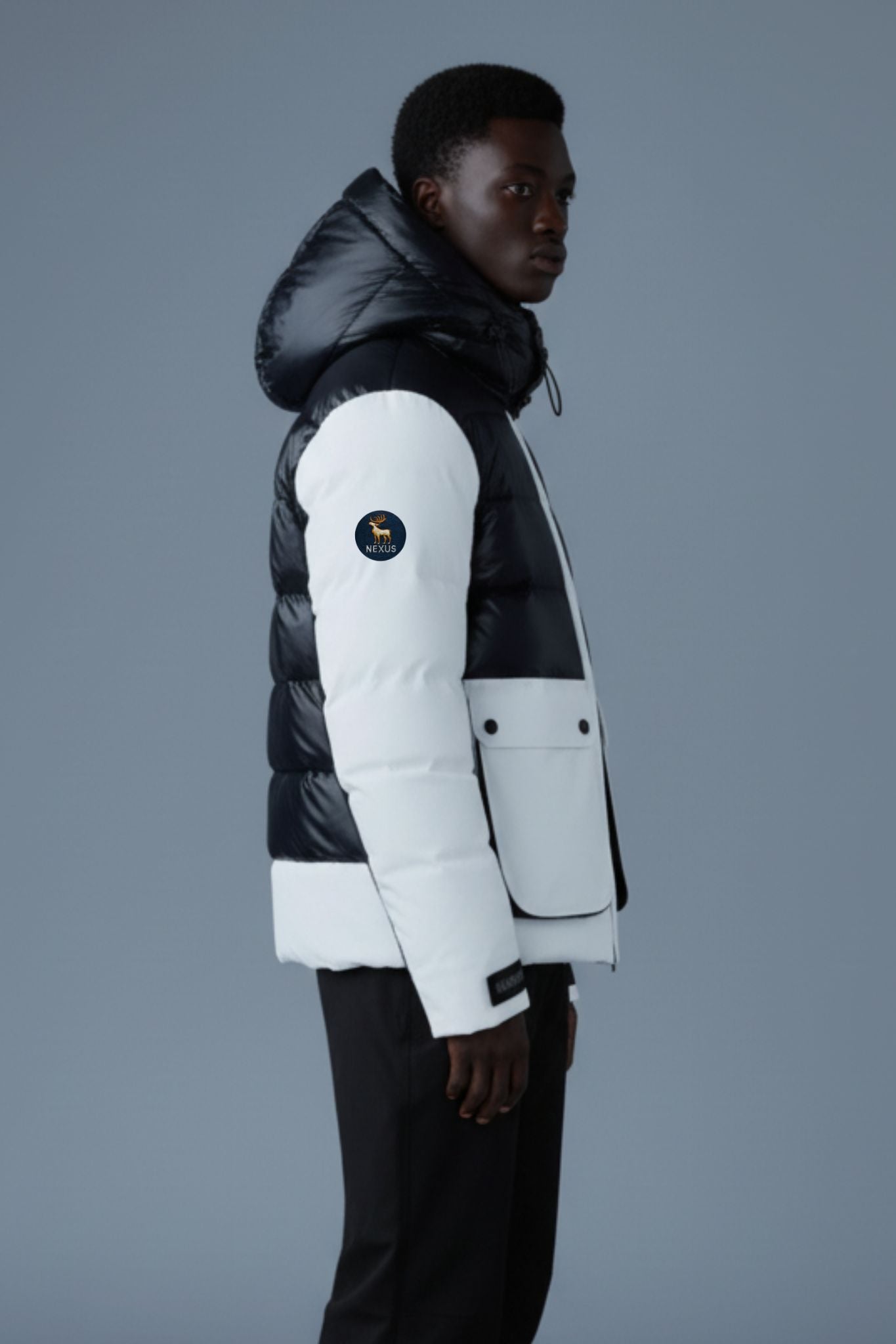 Nexus Black&White Combination Puffer Jacket